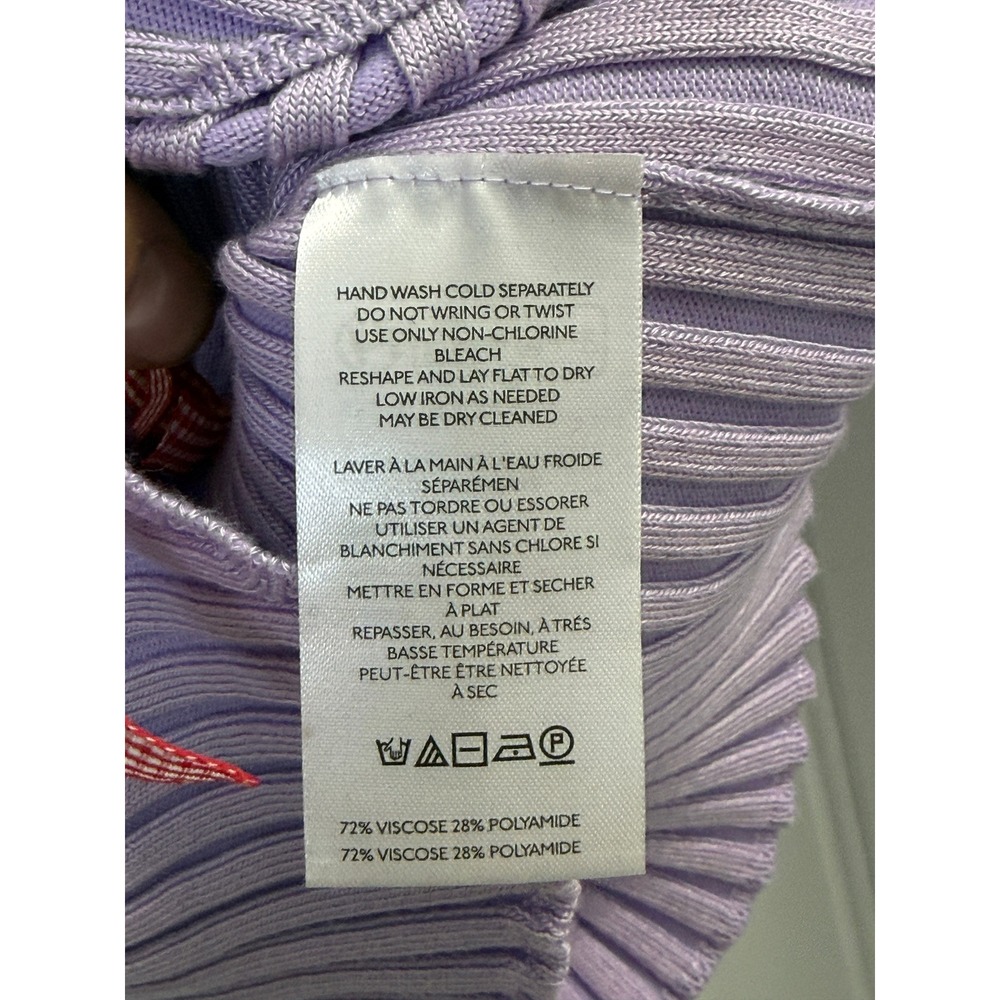 Kimchi Blue Small Purple Sawyer Ribbed Knit Top Coquette Urban Outfitters NWT - Picture 7 of 9